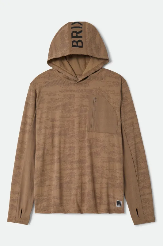Journey Long Sleeve Sun Hoodie - Desert Tiger Camo made by Brixton