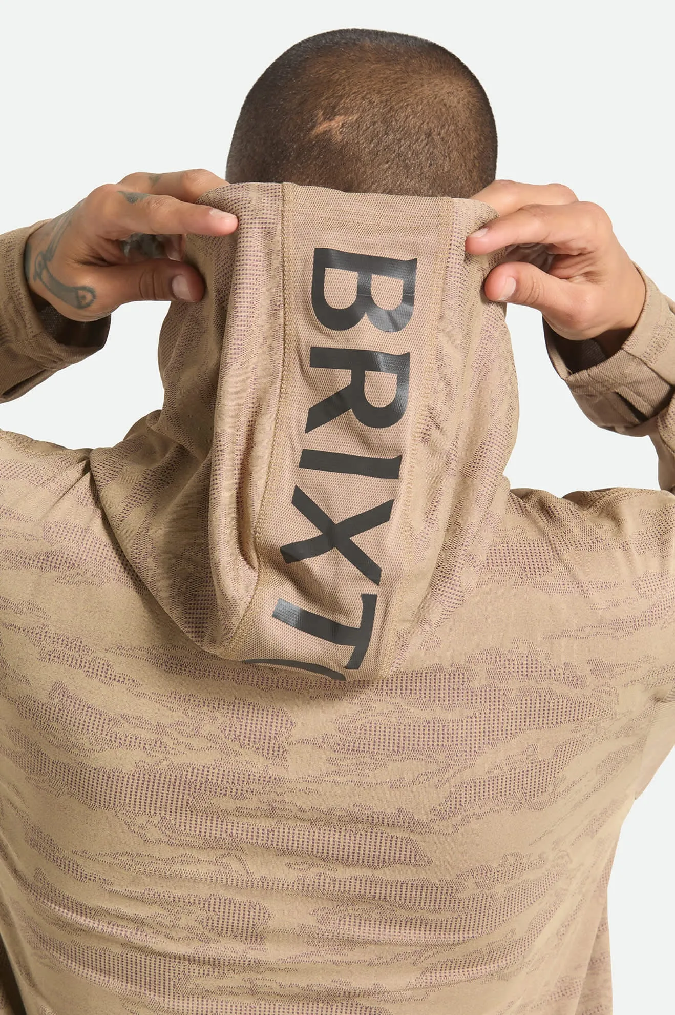 Journey Long Sleeve Sun Hoodie - Desert Tiger Camo sold by Brixton product image thumbnail 5