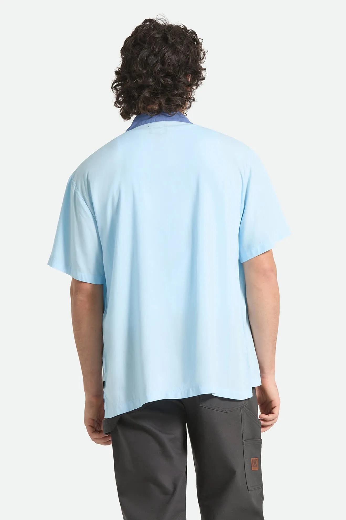 Lafayette Short Sleeve Shirt - Blue Aura sold by Brixton product image thumbnail 4