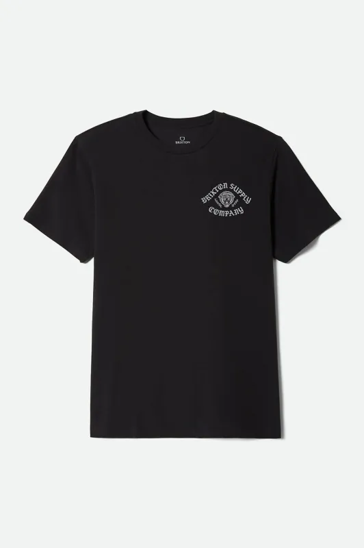 Morado Short Sleeve Standard T-Shirt - Black made by Brixton