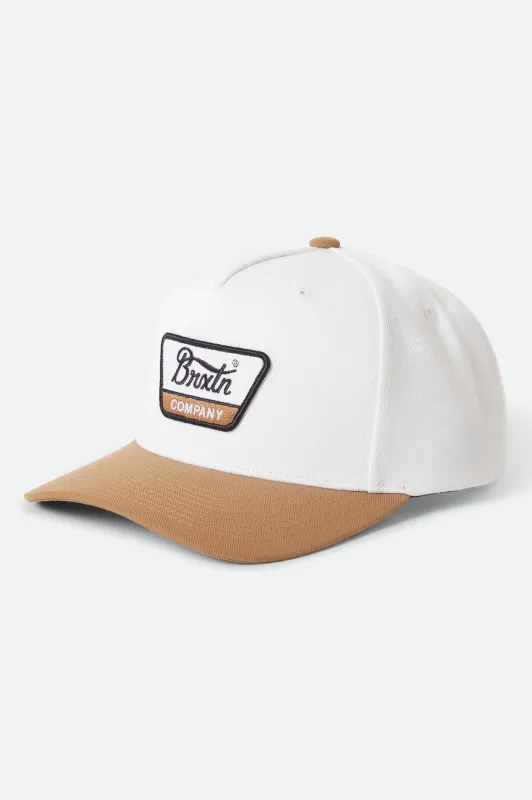 Linwood Netplus Snapback - Off White/Copper made by Brixton