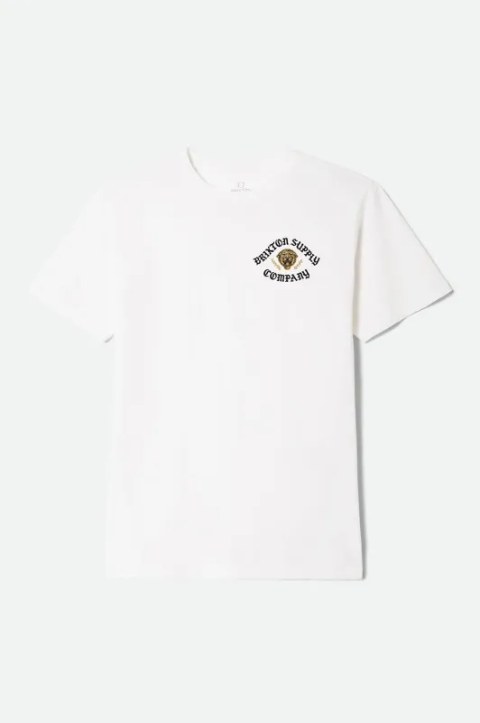 Morado Short Sleeve Standard T-Shirt - White made by Brixton