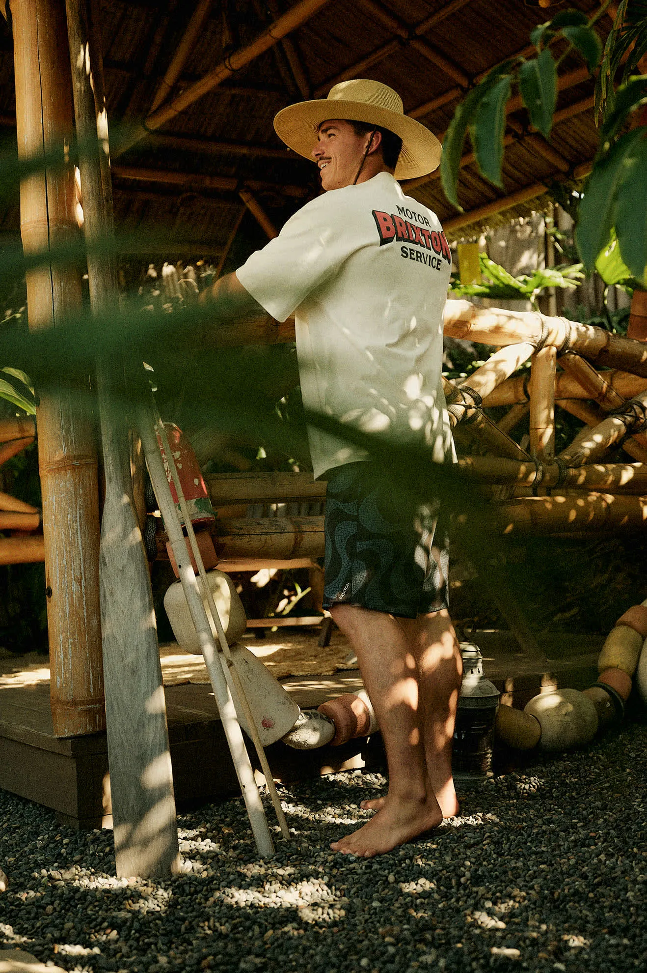 The Dexter Textured Stripe Short Sleeve Shirt - Black/Dusty Blue sold by Brixton product image thumbnail 5