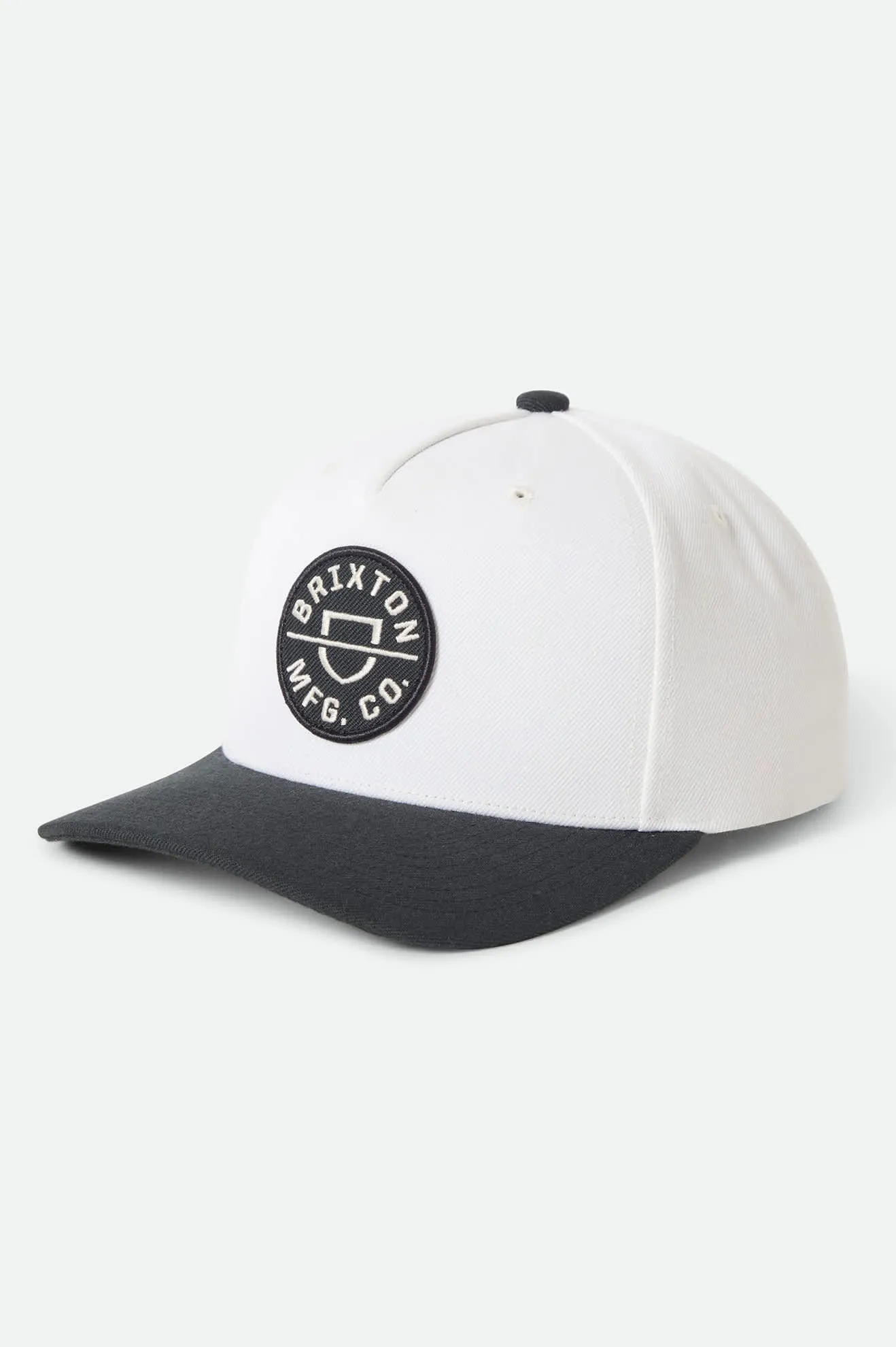 Crest Netplus Snapback - Black/Off White sold by Brixton