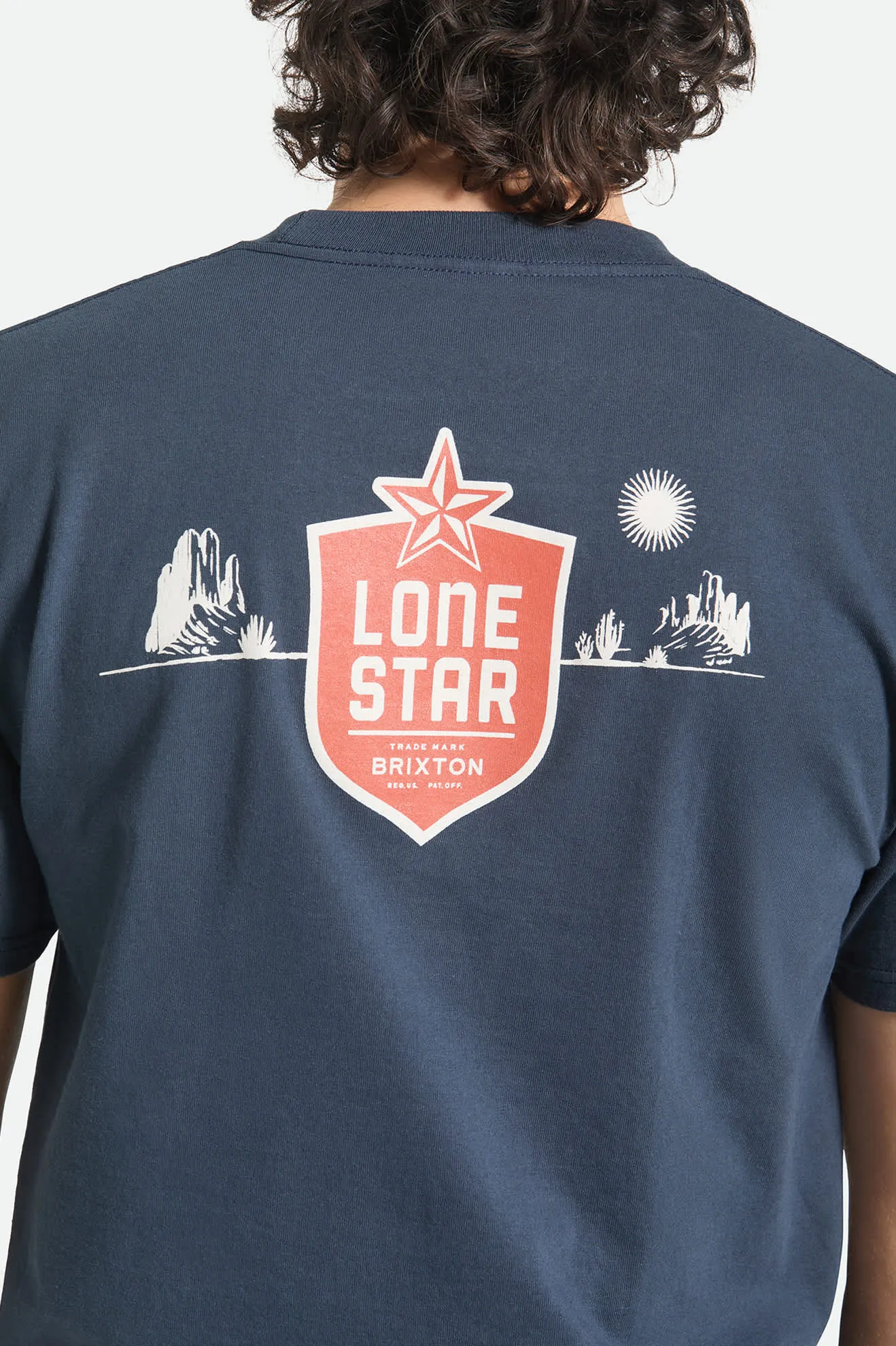 Lone Star Desertscape Short Sleeve Standard T-Shirt - Navy sold by Brixton product image thumbnail 4