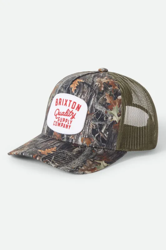 Hubal Netplus Trucker Hat - Tree Camo/Olive made by Brixton