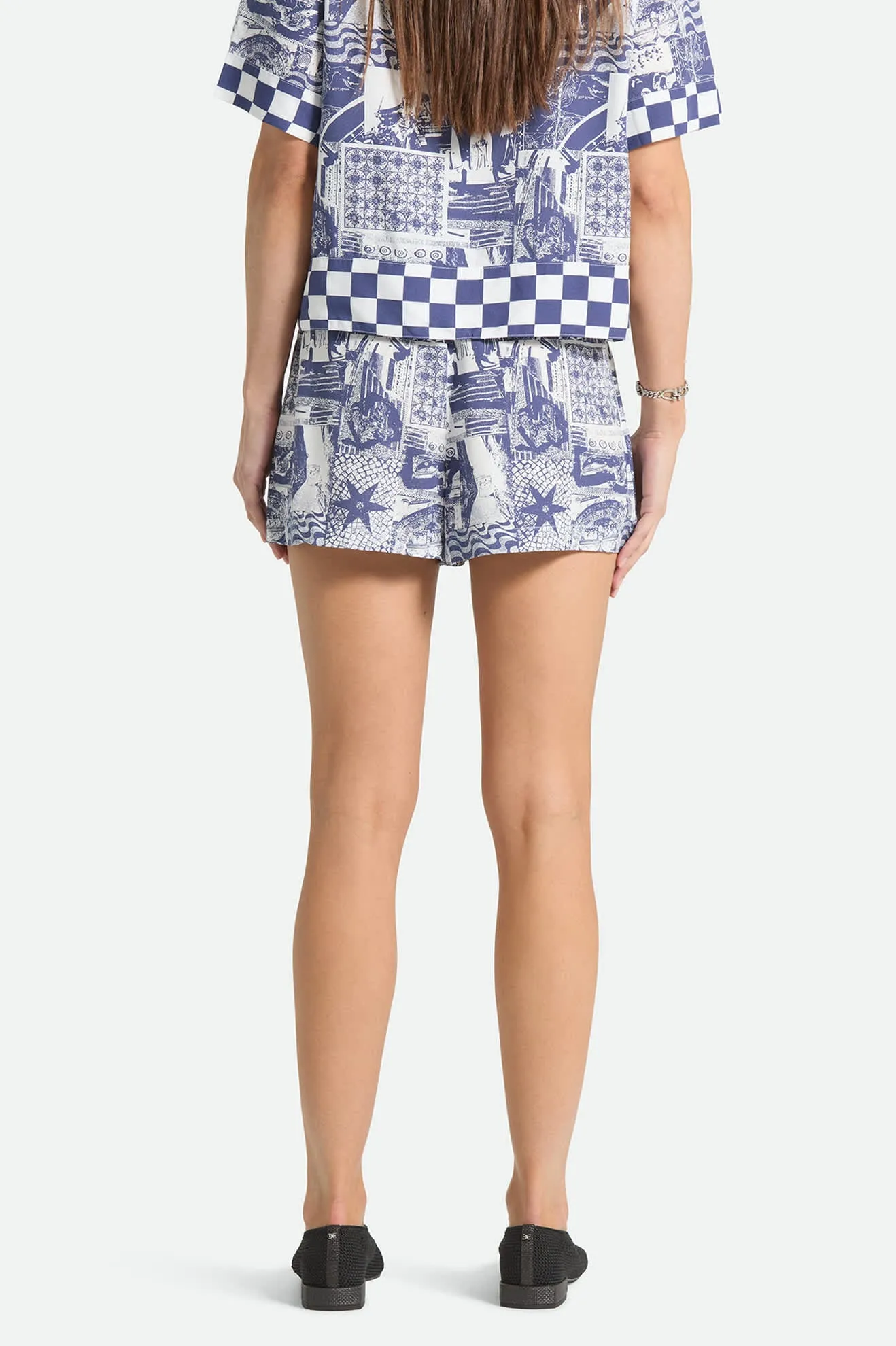 Post Playa E-Waist Short - Navy/White Collage sold by Brixton product image thumbnail 4