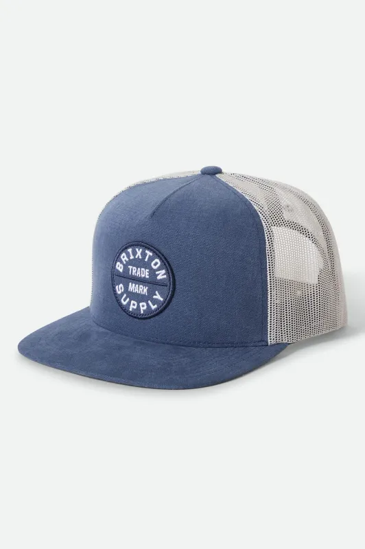 Oath Trucker Hat - Blue Chambray/White made by Brixton