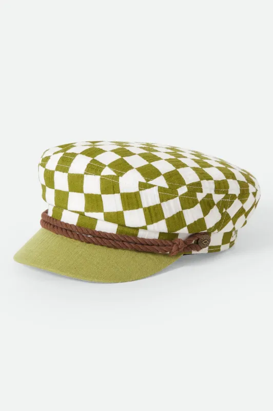 Fiddler Fisherman Cap - Sublime Green Checker Board made by Brixton