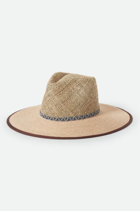Nova Seagrass Straw Hat - Natural/Black made by Brixton