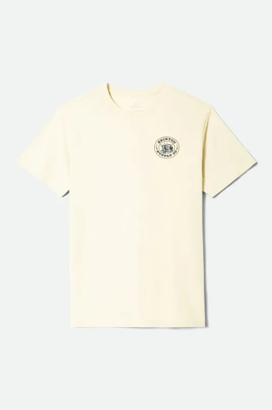 Steele Short Sleeve Standard T-Shirt - Cream made by Brixton