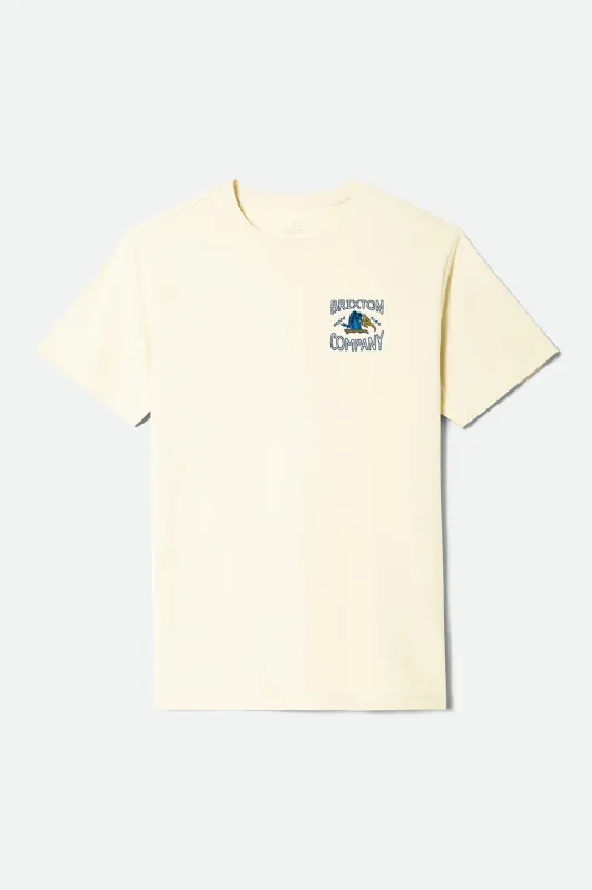 Outta Short Sleeve Standard T-Shirt - Cream made by Brixton