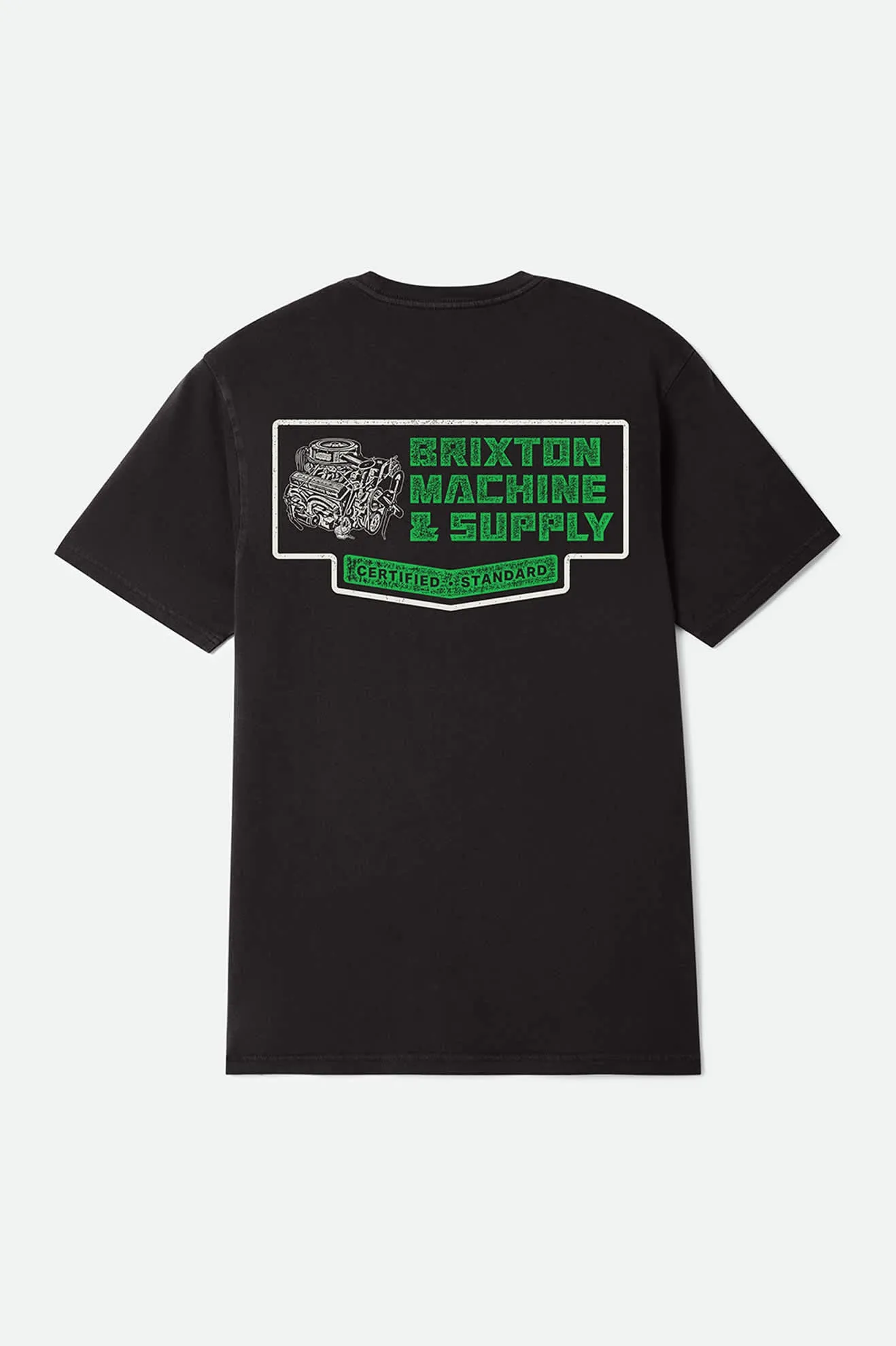 Machine Short Sleeve Standard T-Shirt - Black Worn Wash sold by Brixton product image thumbnail 2