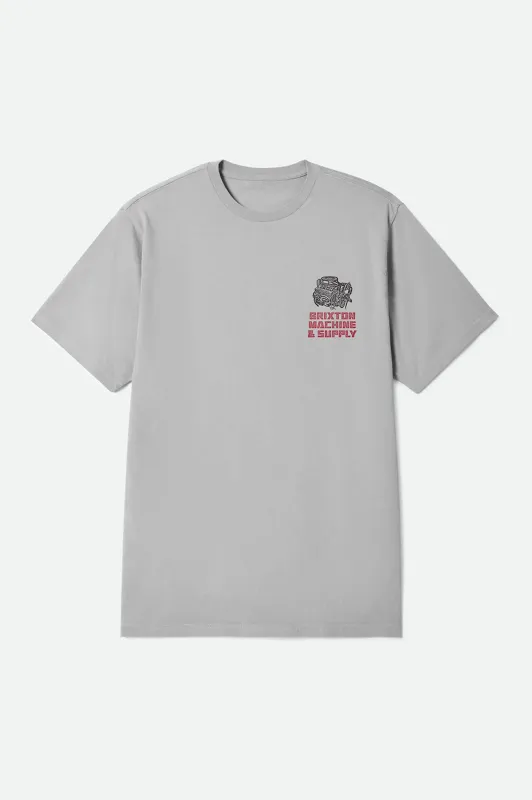 Machine Short Sleeve Standard T-Shirt - Pebble Stone Worn Wash made by Brixton
