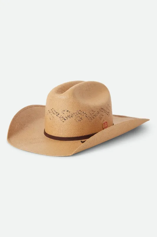 Lone Star Straw Cowboy Hat - Texas Gold made by Brixton