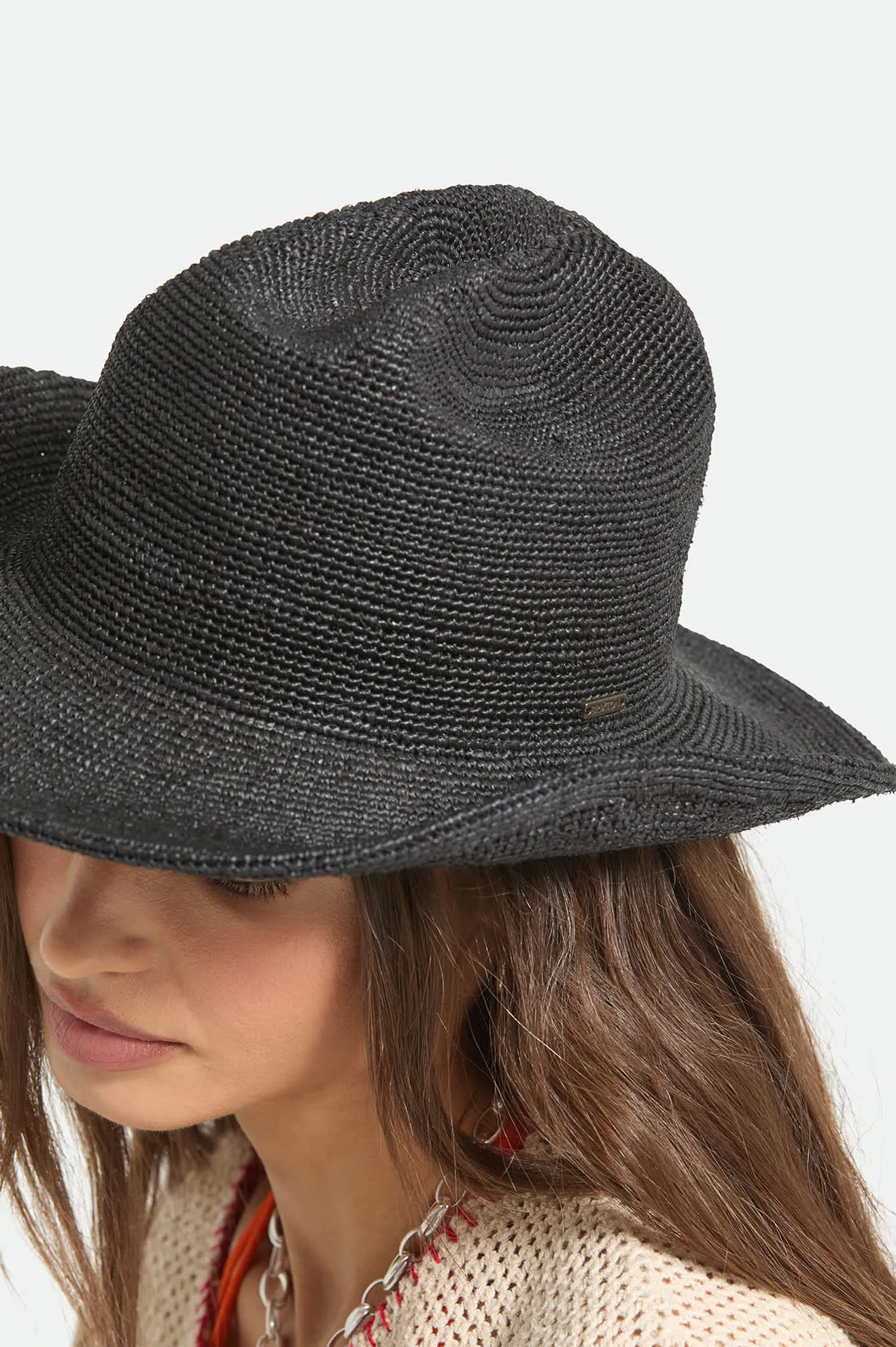 Odessa Straw Packable Cowboy Hat - Black sold by Brixton product image thumbnail 5