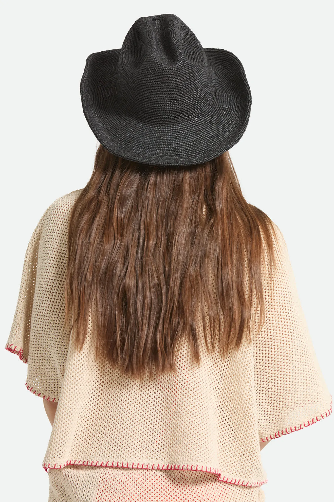 Odessa Straw Packable Cowboy Hat - Black sold by Brixton product image thumbnail 4