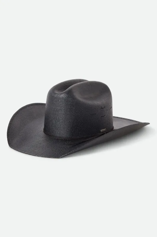 Laredo Straw Cowboy Hat - Black made by Brixton