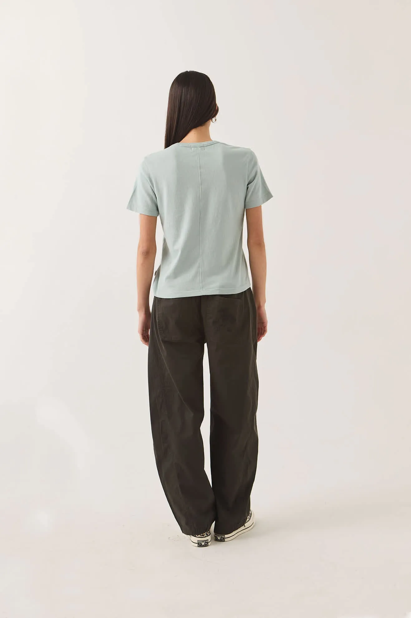 Carefree Organic Garment Dye Perfect T-Shirt - Sea Grass sold by Brixton product image thumbnail 4