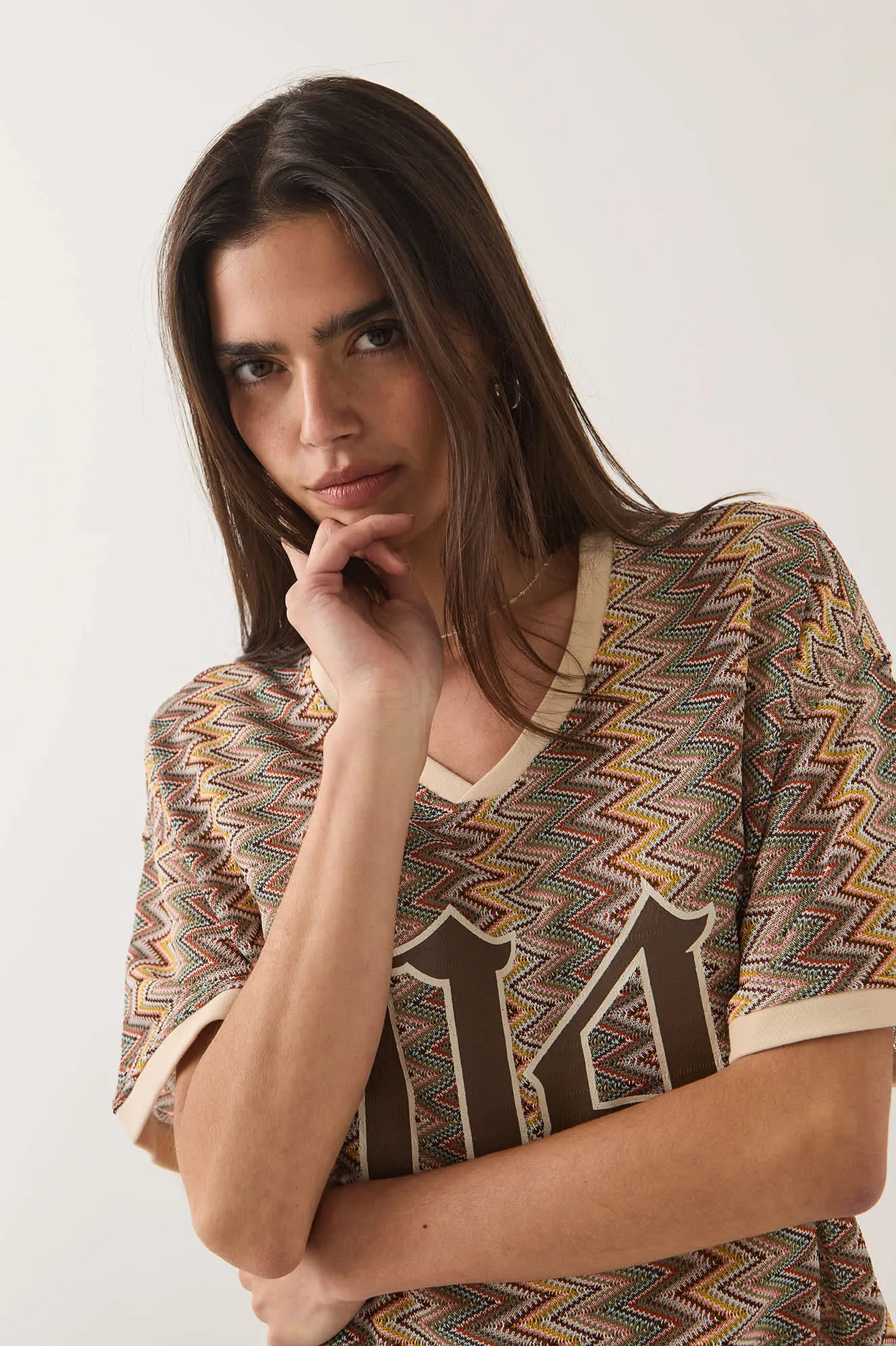 Football Oversized Mesh Jersey - Multi Color Zigzag sold by Brixton product image thumbnail 5