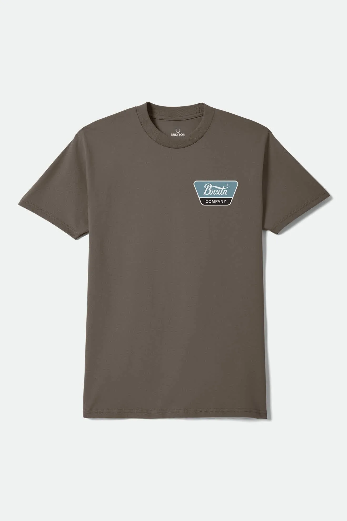 Linwood Standard T-Shirt - Earth/Off White/Jade sold by Brixton