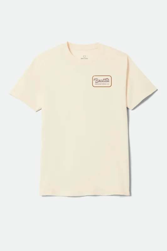 Grade Standard T-Shirt - Cream/Burgundy/Rust made by Brixton