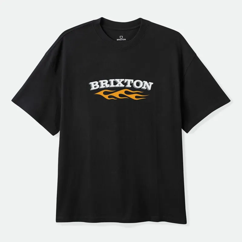 Clifton Boxed Crop T-Shirt - Black made by Brixton
