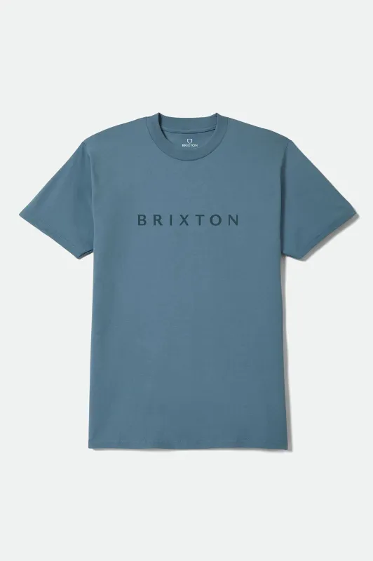 Alpha Line Standard T-Shirt - Harbor Blue made by Brixton