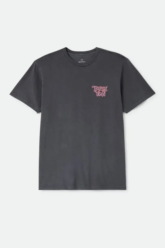 Rockton Standard T-Shirt - Black Worn Wash made by Brixton