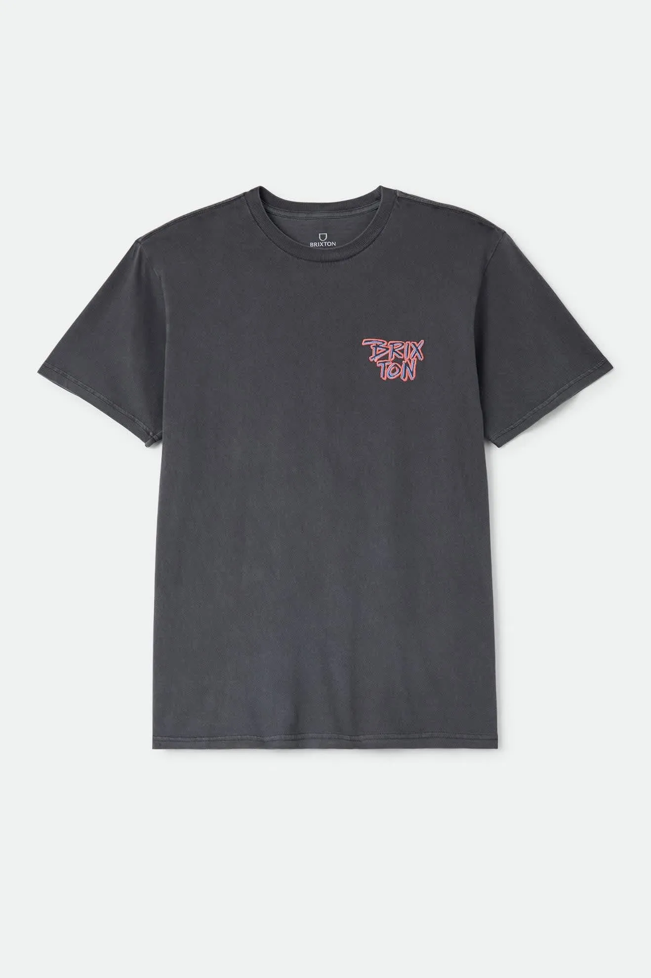Rockton Standard T-Shirt - Black Worn Wash sold by Brixton