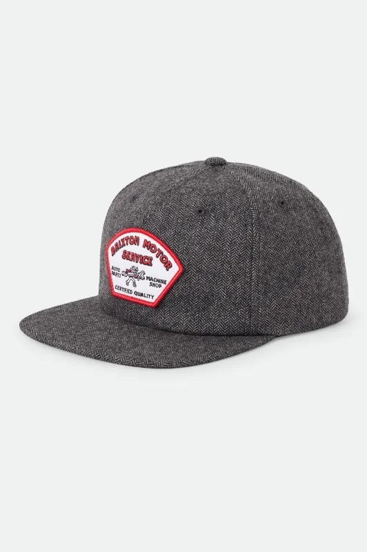 Dyson Snapback - Black Herringbone made by Brixton