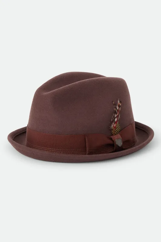 Gain Fedora - Chestnut made by Brixton