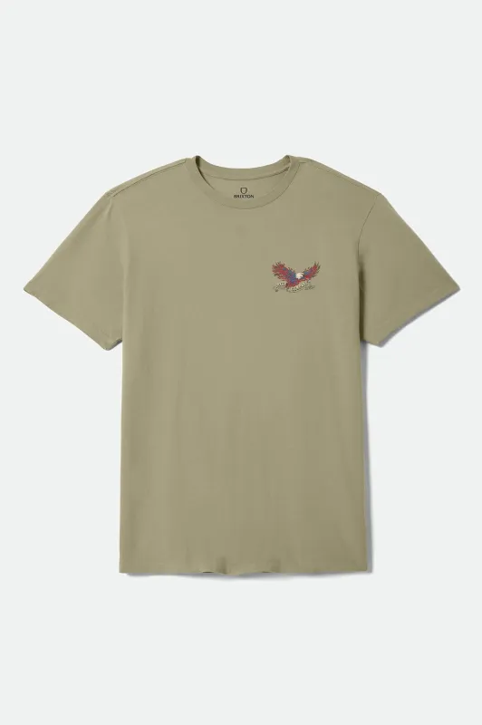 Blazing Standard T-Shirt - Olive Surplus Worn Wash made by Brixton