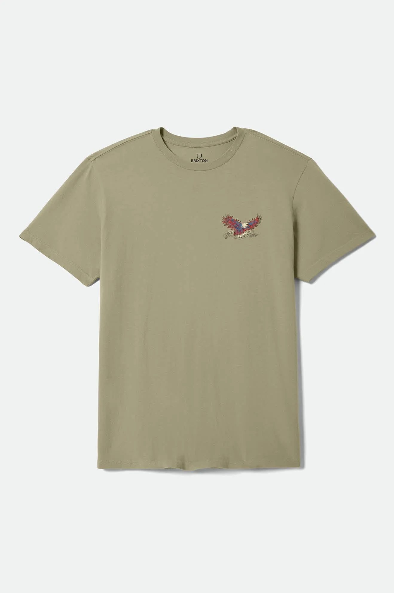 Blazing Standard T-Shirt - Olive Surplus Worn Wash sold by Brixton