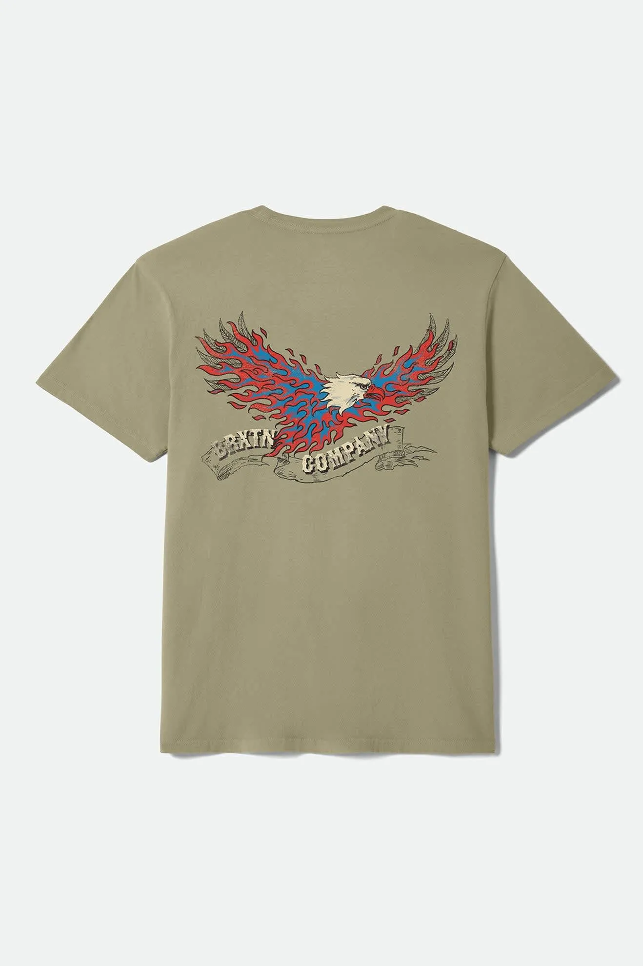 Blazing Standard T-Shirt - Olive Surplus Worn Wash sold by Brixton product image thumbnail 2