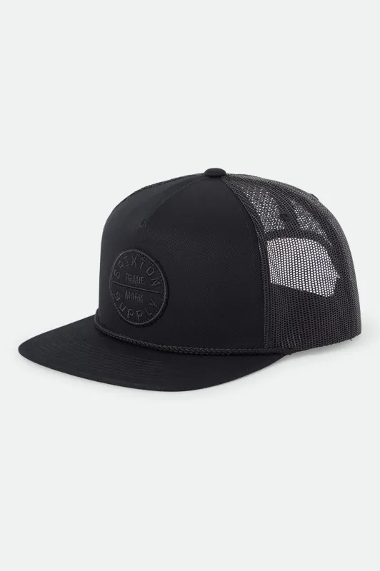 Oath Trucker Hat - Black/Black/Black made by Brixton