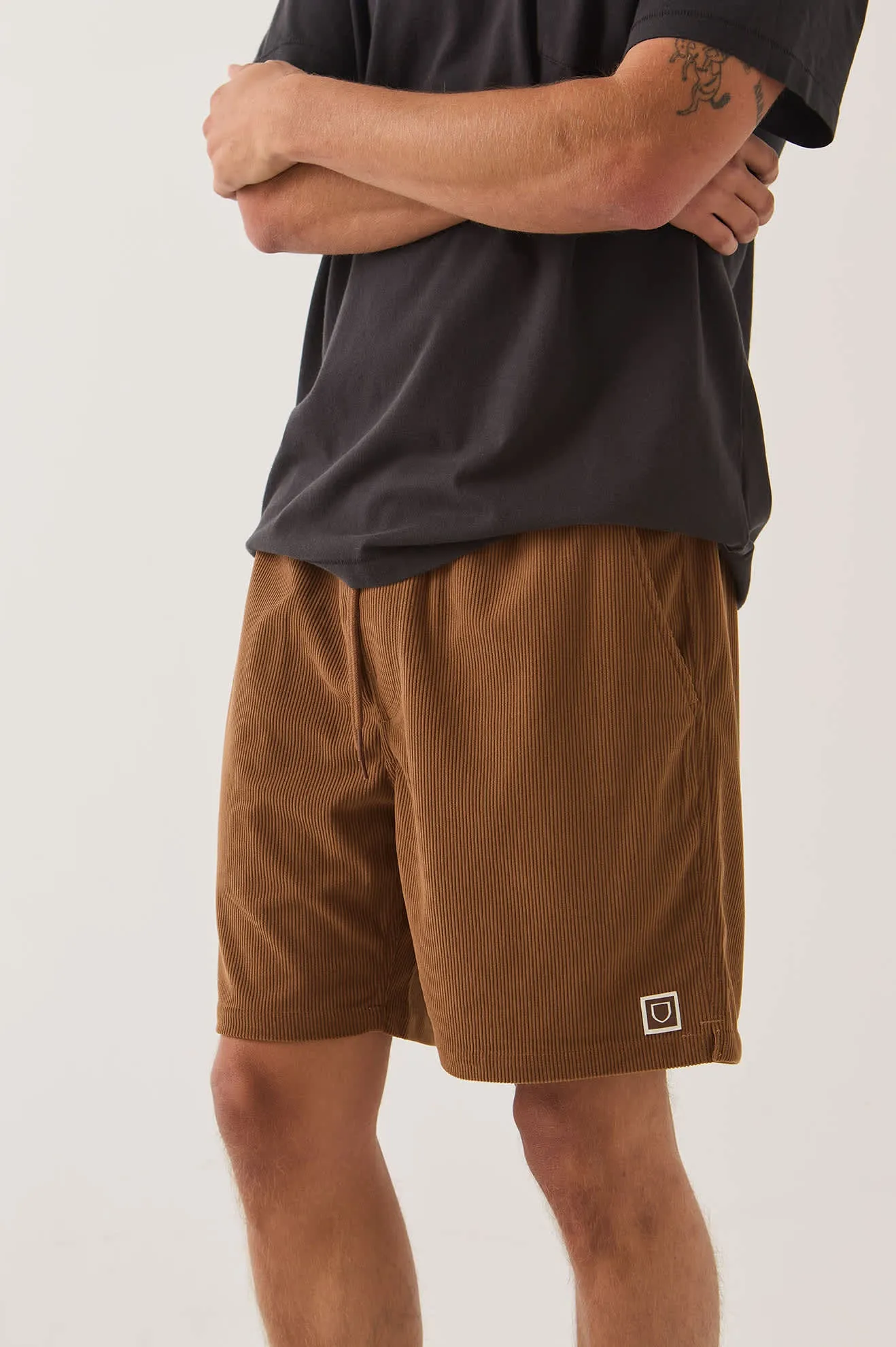 Everyday Corduroy Short - Tobacco Brown sold by Brixton product image thumbnail 3