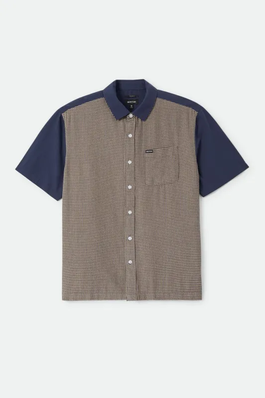 Cru Shirt - Classic Navy Color Blocked made by Brixton
