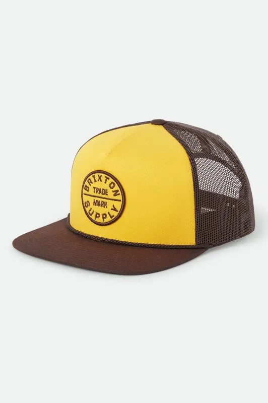 Oath Trucker Hat - Golden Hour/Coco made by Brixton