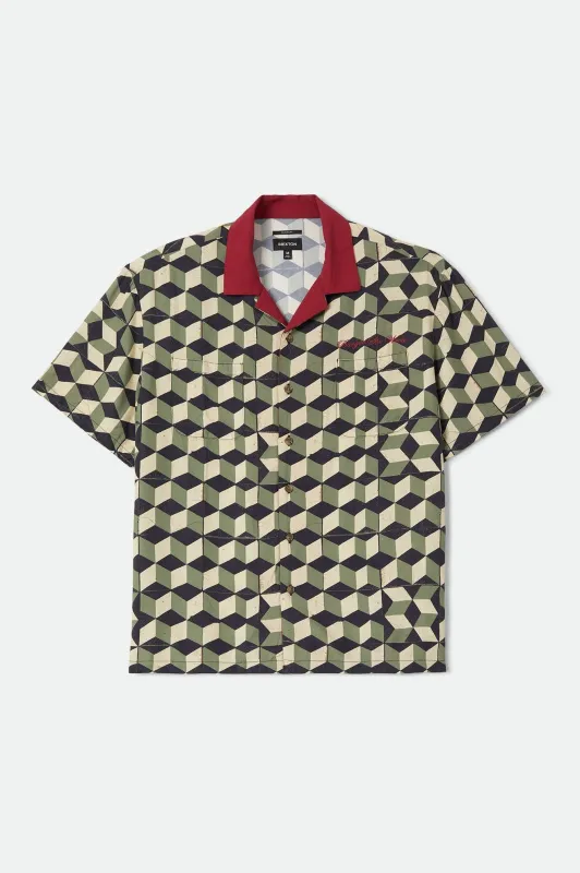 Burger She Wrote Shirt - Black/Green Tile made by Brixton