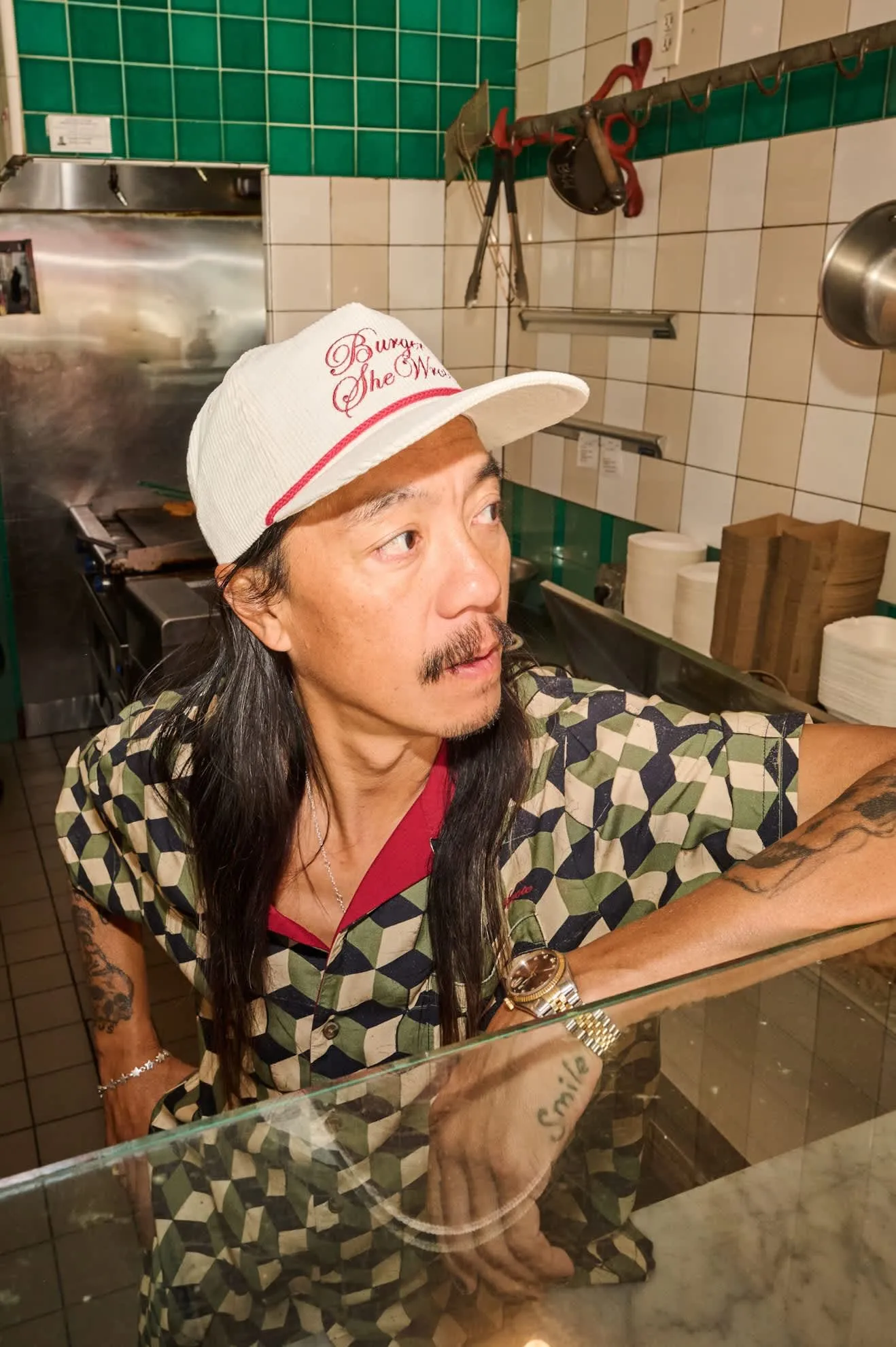 Burger She Wrote Snapback - Natural sold by Brixton product image thumbnail 2