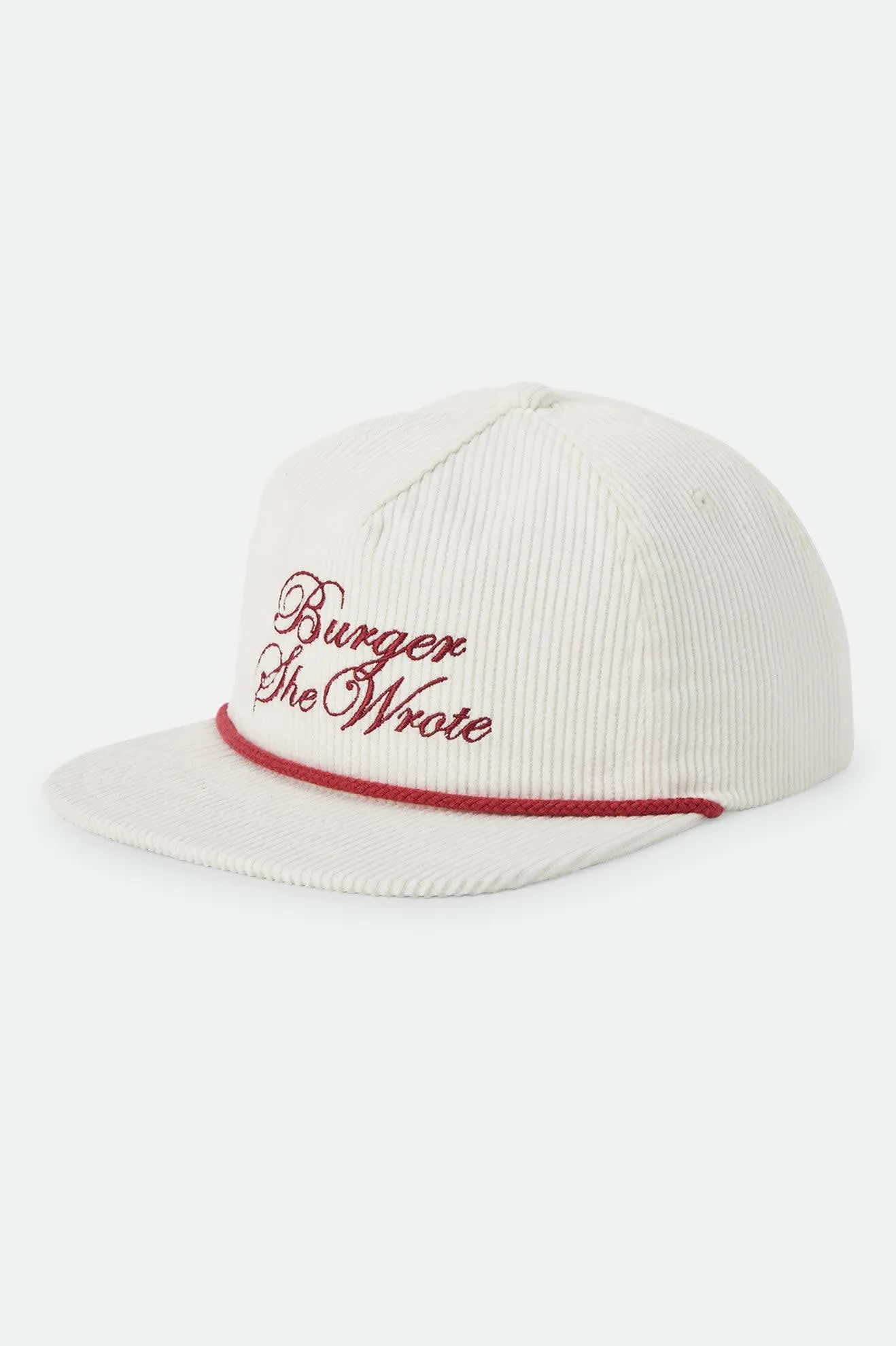 Burger She Wrote Snapback - Natural sold by Brixton