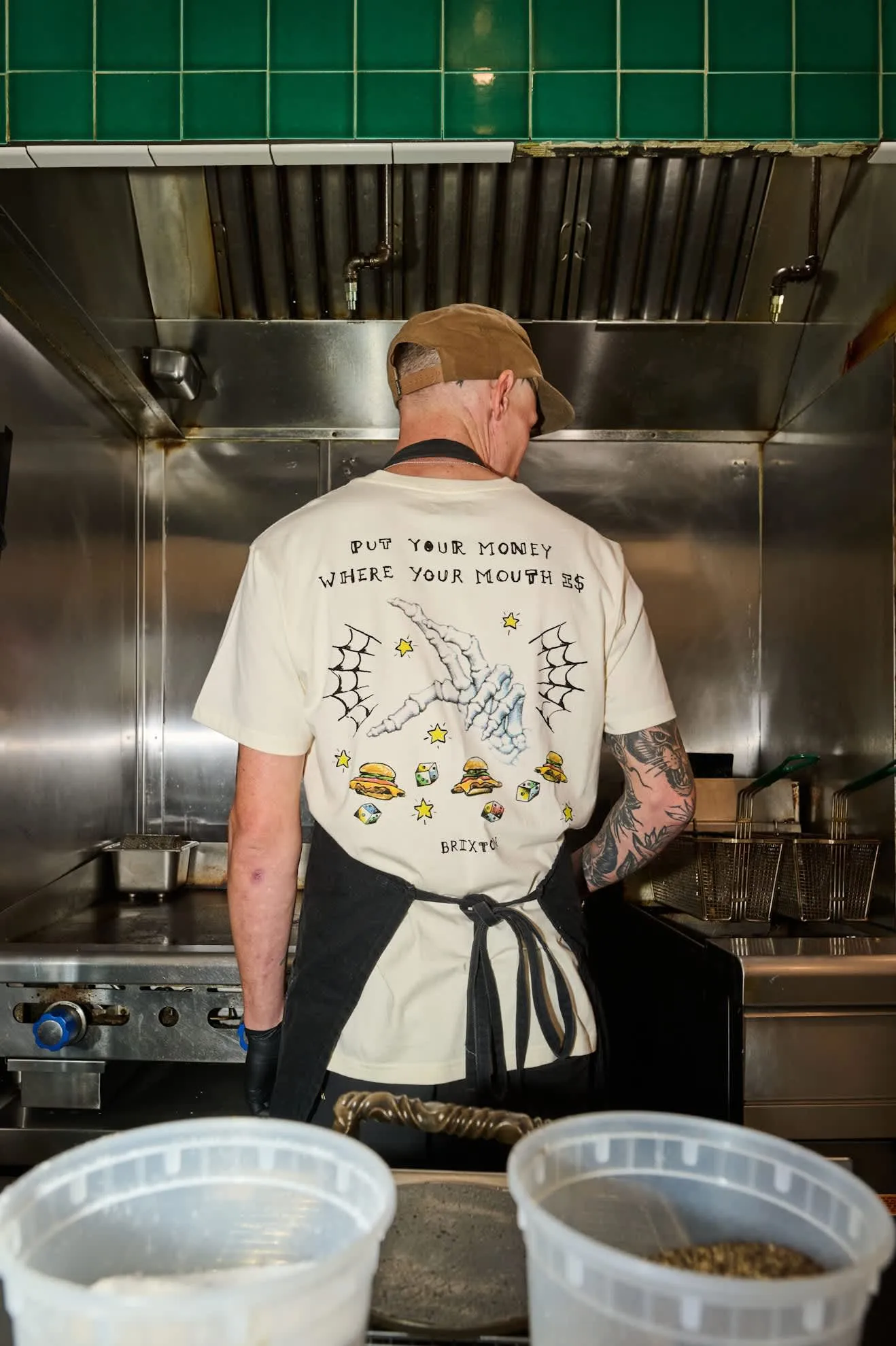 Burger She Wrote Standard T-Shirt - Natural sold by Brixton product image thumbnail 4