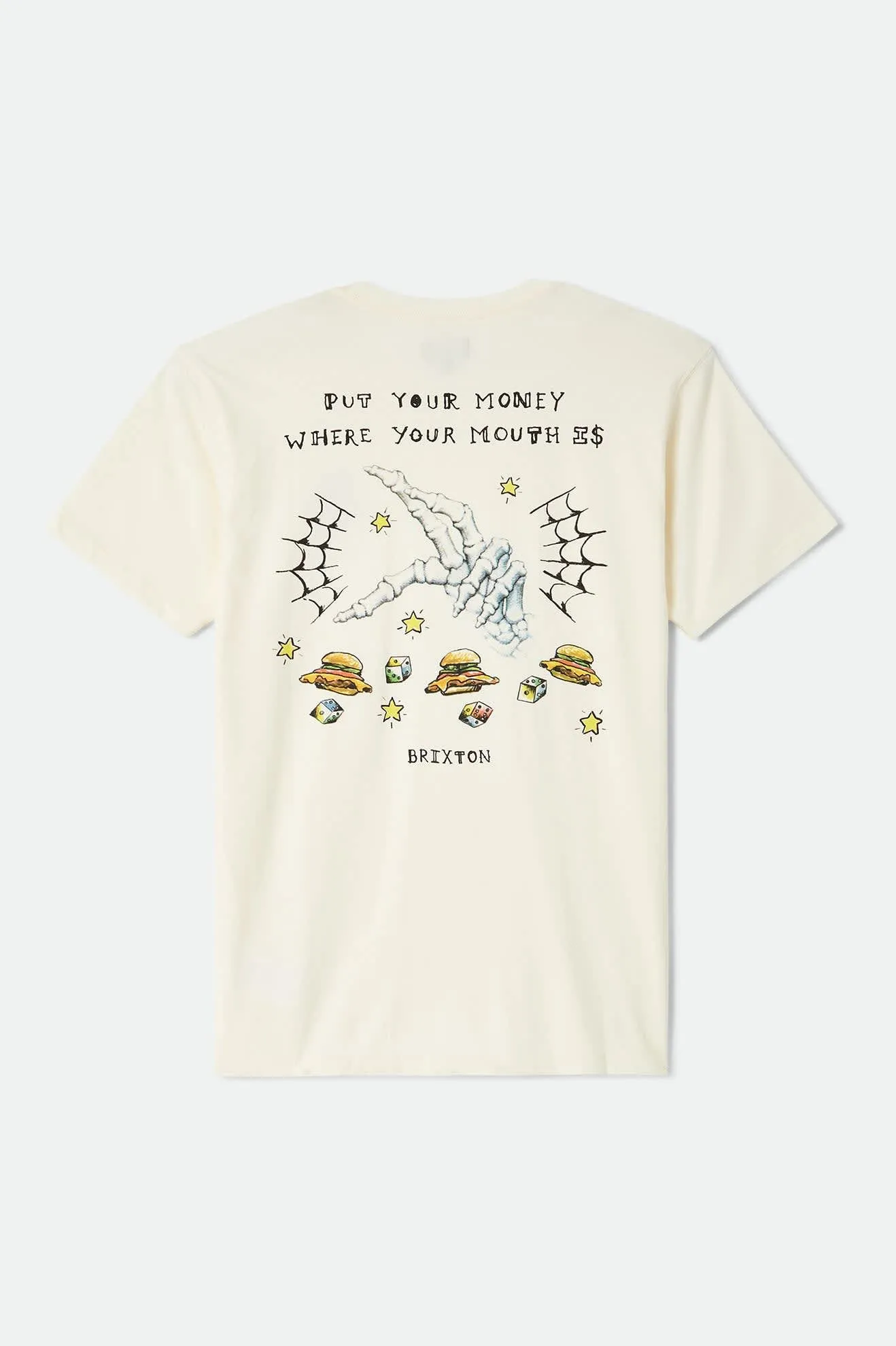 Burger She Wrote Standard T-Shirt - Natural sold by Brixton product image thumbnail 5