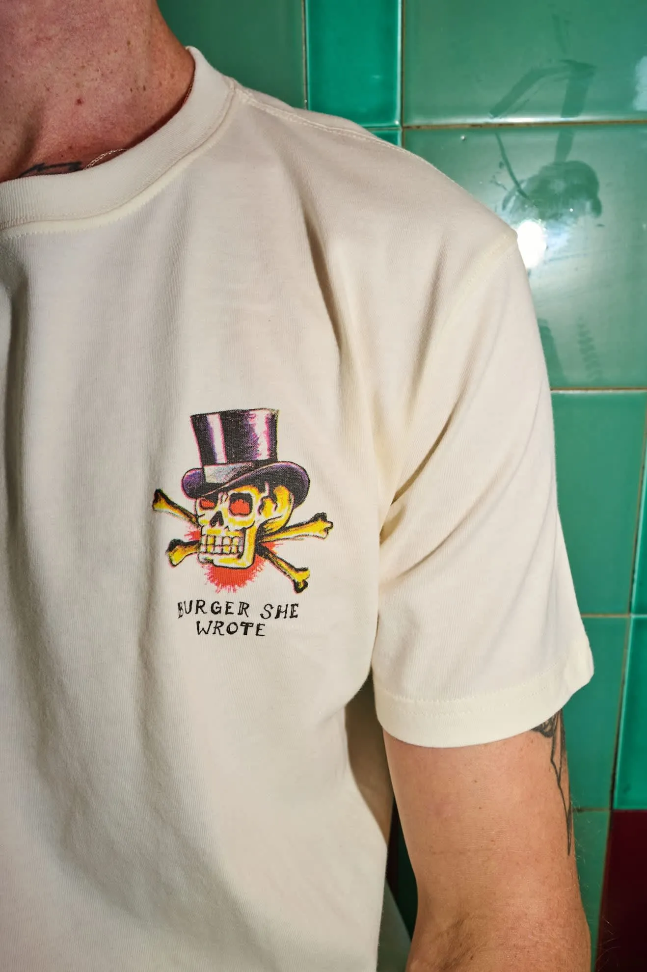 Burger She Wrote Standard T-Shirt - Natural sold by Brixton product image thumbnail 2