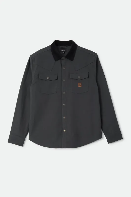 Bowery Builders Ranch Performance Flannel - Black made by Brixton