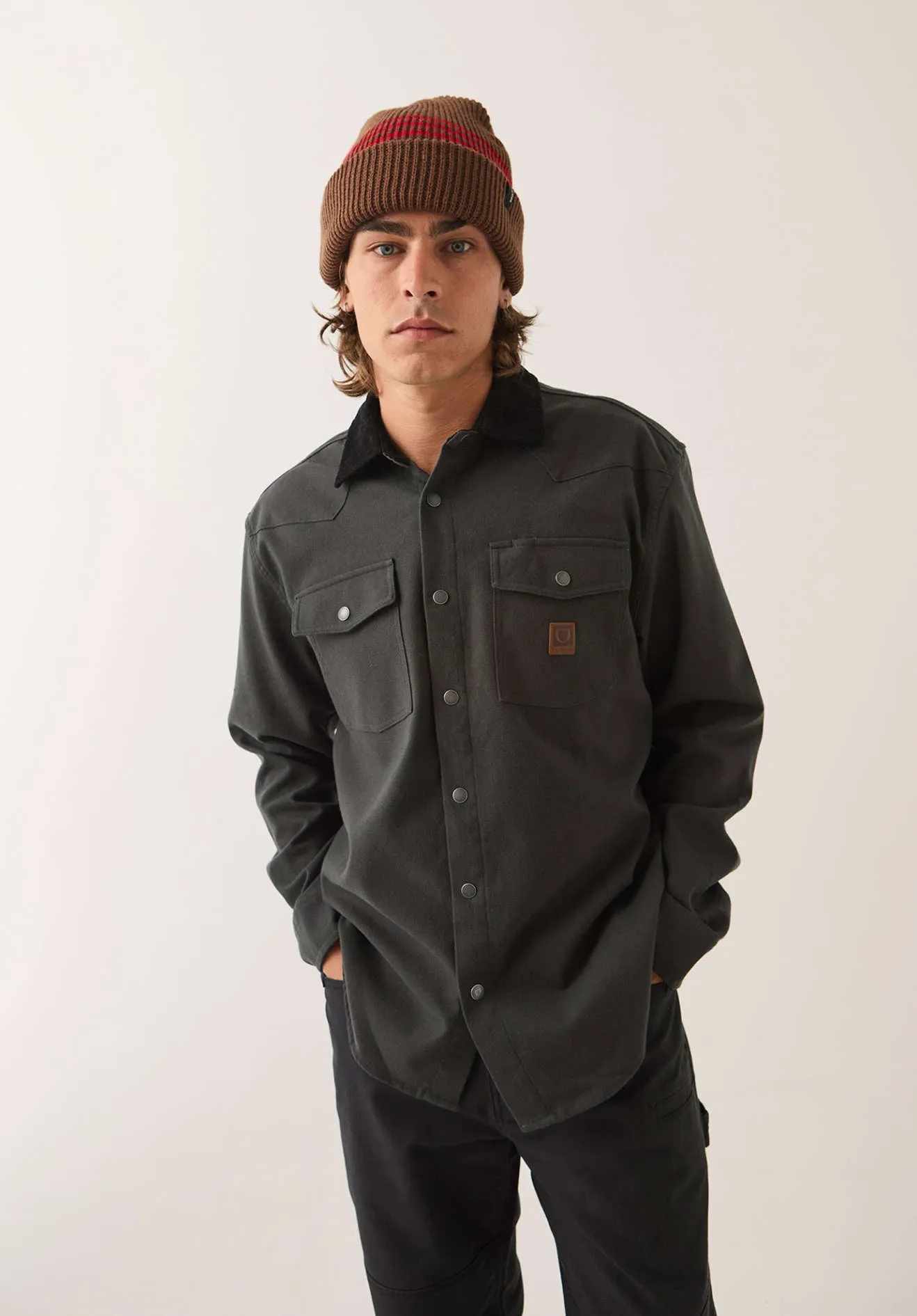 Bowery Builders Ranch Performance Flannel - Black sold by Brixton product image thumbnail 5