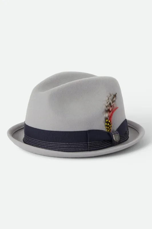 Gain Fedora - Light Grey/Midnight made by Brixton