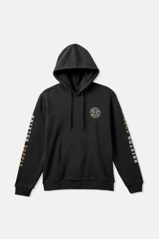 Crest Hood - Black/Antelope/White sold by Brixton