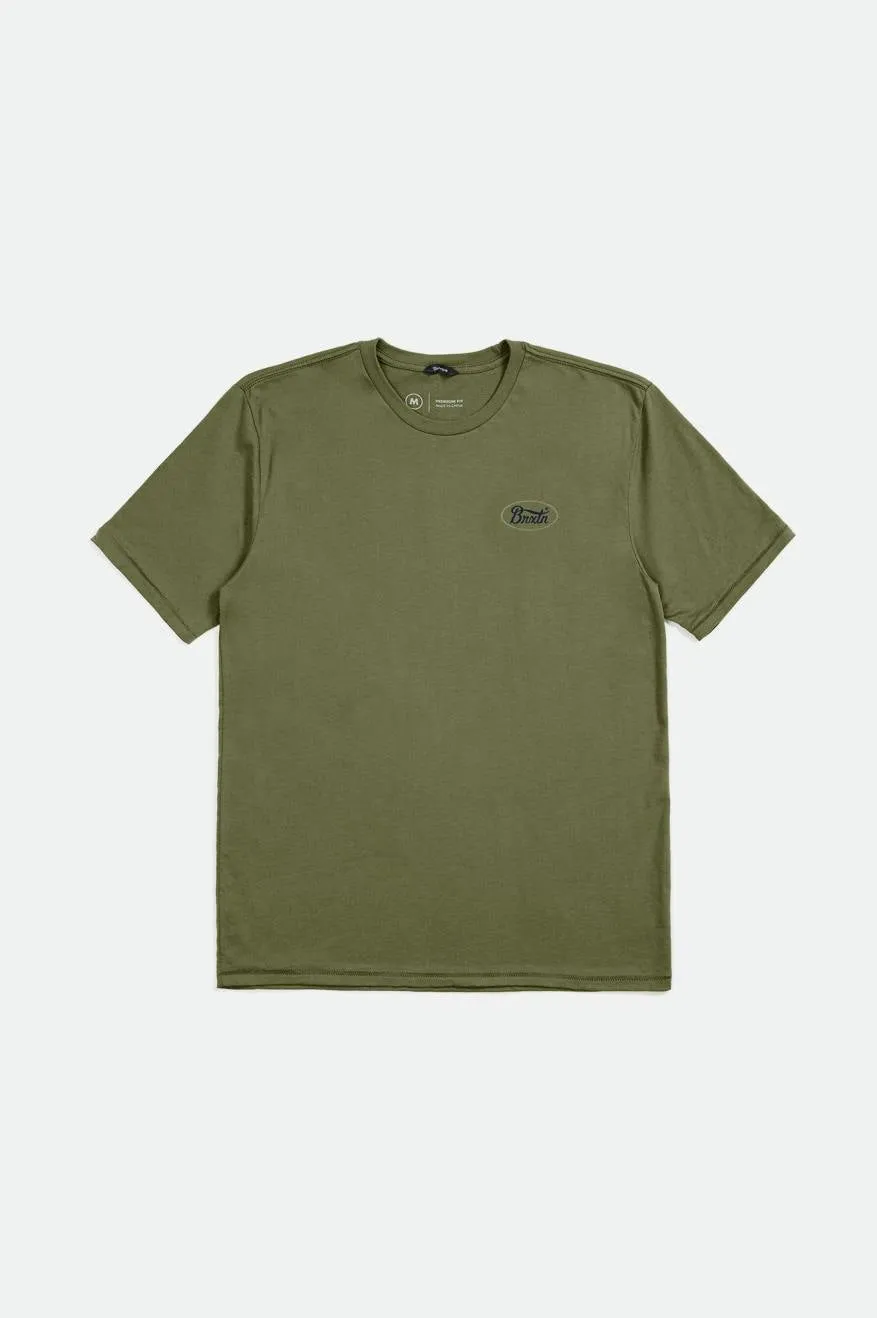 Parsons S/S Tailored Tee - Sea Kelp/Sand/Washed Navy sold by Brixton product image thumbnail 2